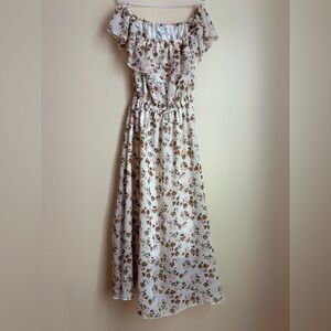 Floral Off-Shoulder Maxi Dress